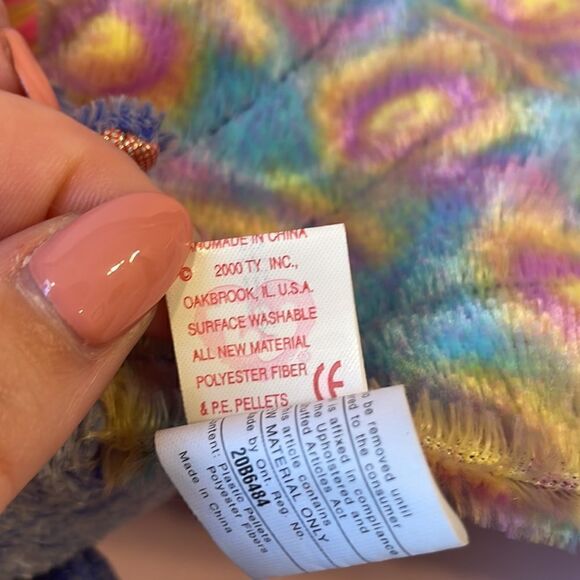 Original Ty Beanie Baby Flashy the Peacock (RETIRED) 2000 Ty Beanie Baby 7” long - Picture 6 of 6